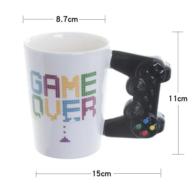 Handmade Ceramic Coffee Cup 350ml Game Controller Style Home Breakfast Milk Cup Creative Birthday Gift