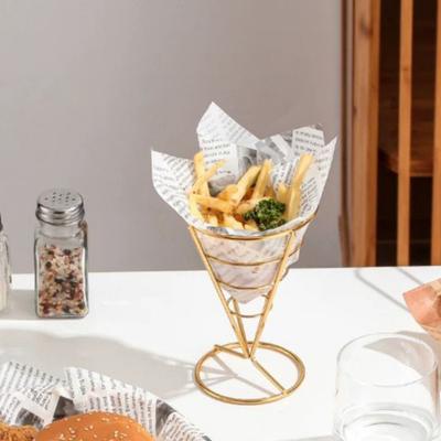 Uchwyty na lody ze stali nierdzewnej Stojaki na frytki Stojak ekspozycyjny na rożki do lodów na pojedyncze wafle, pizzę, charcuterie, do kuchni, restauracji