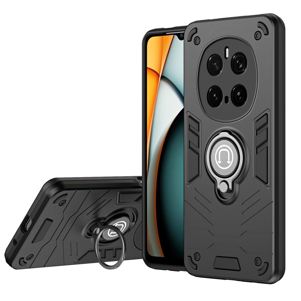 KEYSION Wstrząsoodporne etui na HONOR Magic 7 Pro 5G Pierścień ochronny na aparat Podstawka Tylna pokrywa telefonu dla Huawei Magic 7 Pro 5G