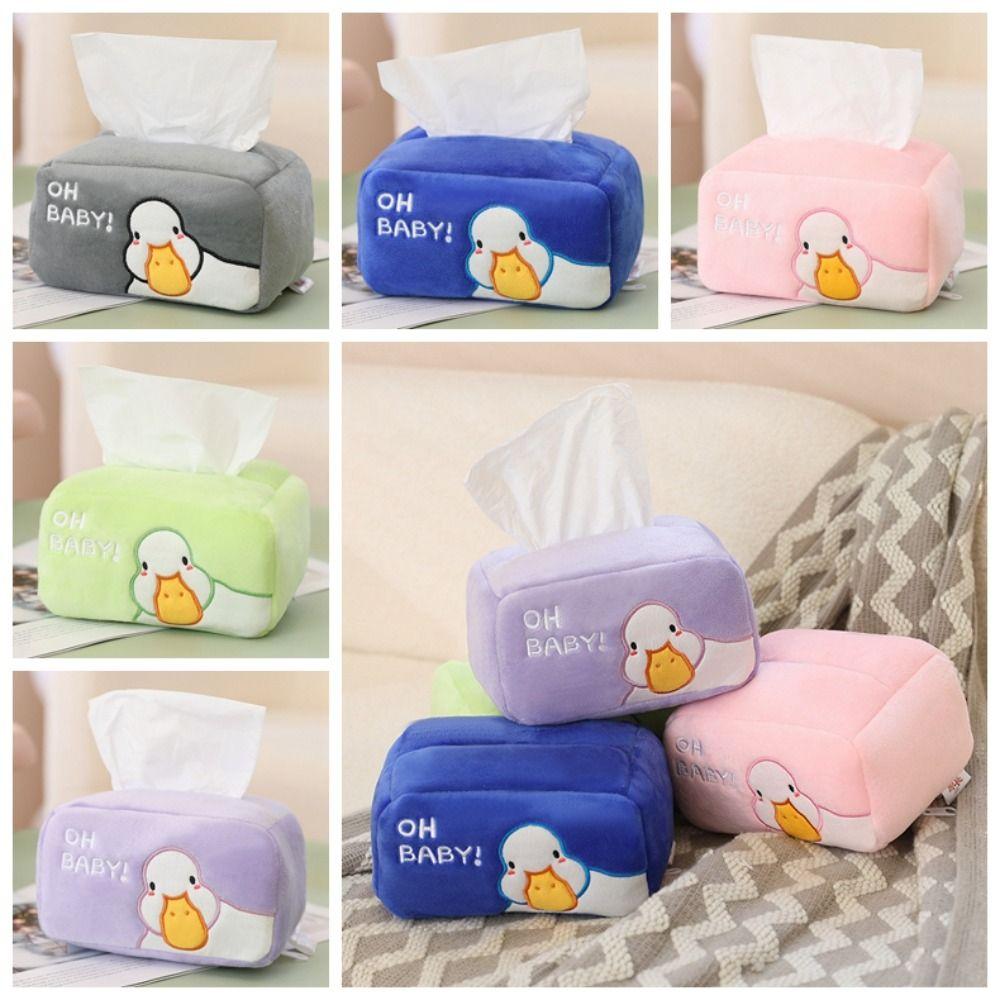 

Plush Duck Plush Tissue Box Duck Duck Plush Napkin Case Living Room Table зелёный
