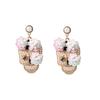 Personality Vintage Earring Rhinestone Glitter Skeleton Stud Earrings  Women