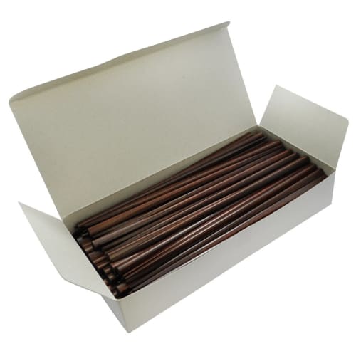 Commercial-grade wooden lacquered chopsticks, brown, 50 pairs, dishwasher safe, JA-011