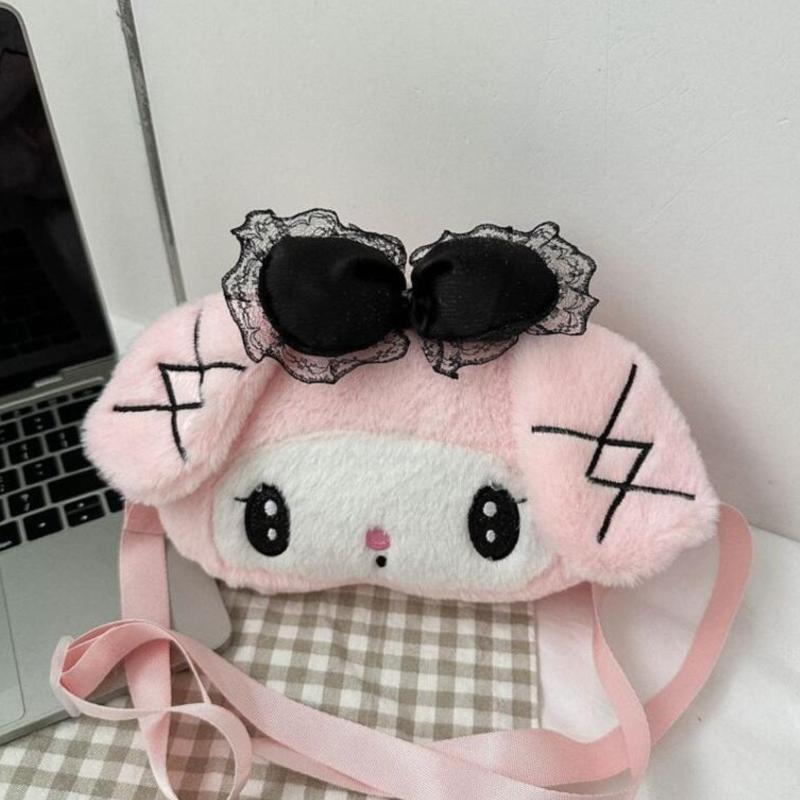 

New Cute Cartoon Plush Crossbody Bag Kawaii Tote Shoulder Bag Sweet Women Handbag Anime Women Cartoon Plush Shoulder Bag
