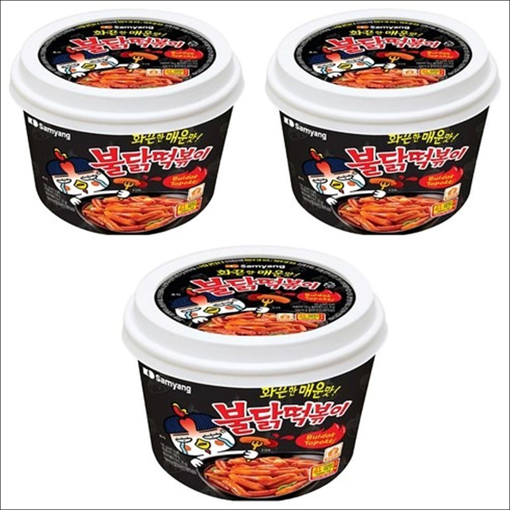 [Samyang] Buldak Hot Chicken Tteokbokki 185g - Instant Rice Cake (3 Cups / 6 Cups Bundle) K-Spicy Food 185g x 3cups