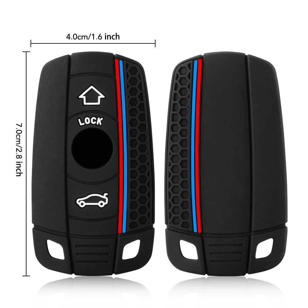 Silicone Remote Car Key Shell 3 Button Case Styling Cover Fob For BMW 1 3 5 6 Series E90 E91 E92 E60 E70 E71 E72 E82 E87 E88 E89