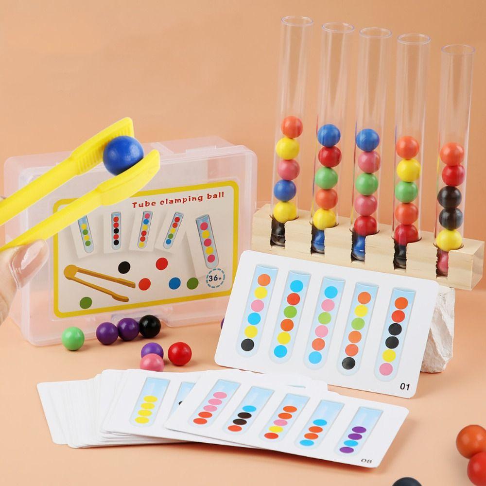 Test Tube Color Matching Games Educational Toy Clip Beads Color Matching Games  Children Gifts