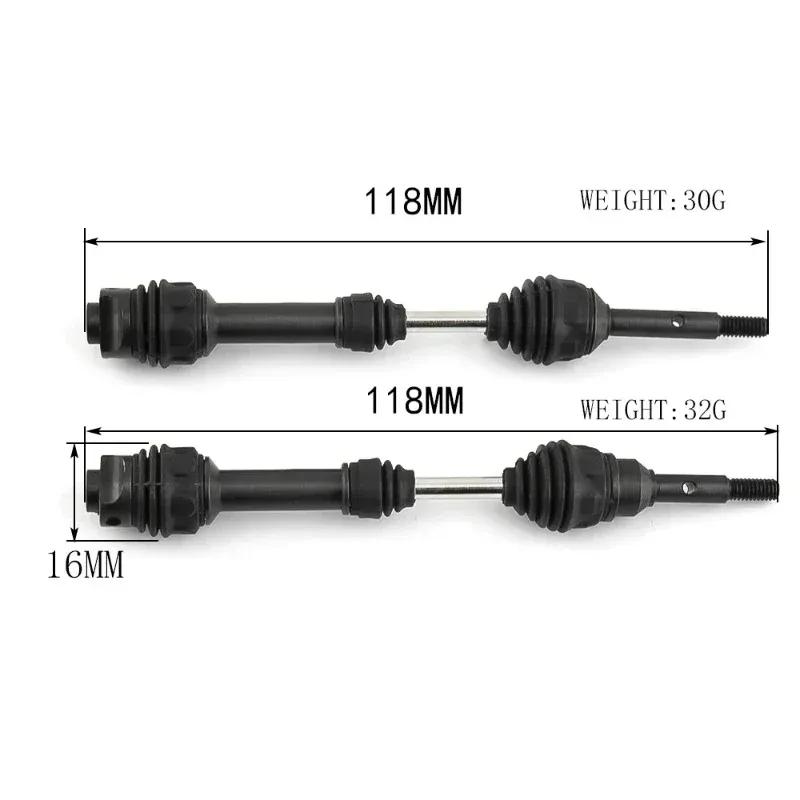 4 Pcs/2pcs Rear Drive Shaft Steel Driveshaft CVD for 1/10 Trxs Slash Rustler Hoss Stampede VXL 4X4 RC Car