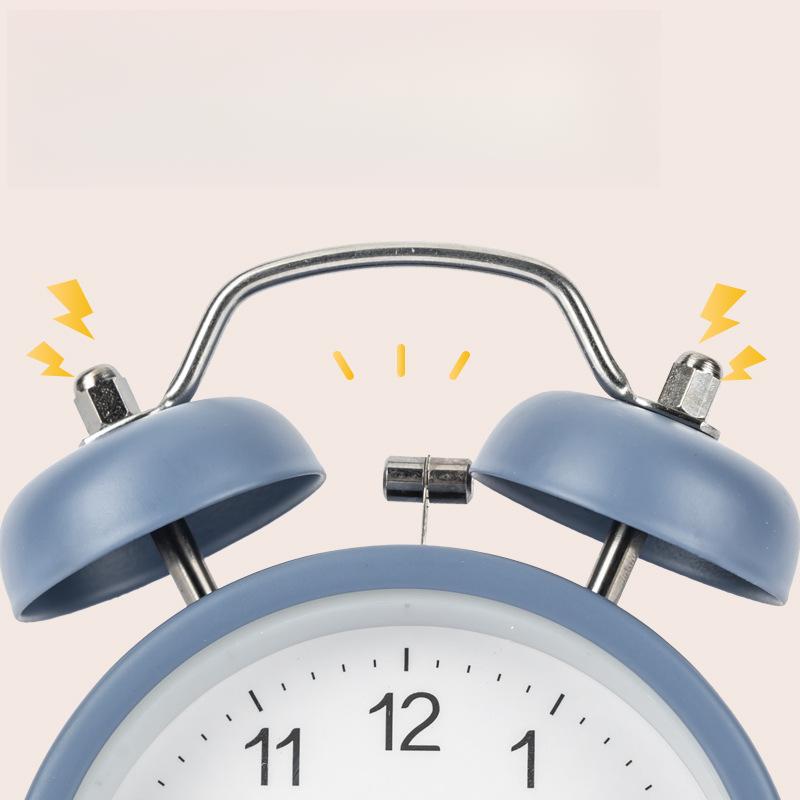 Simple Bell Clock Alarm Clock for Students' Special Nordic Creative Alarm Clock Silent Luminous Bedroom Bedside Desktop Clock