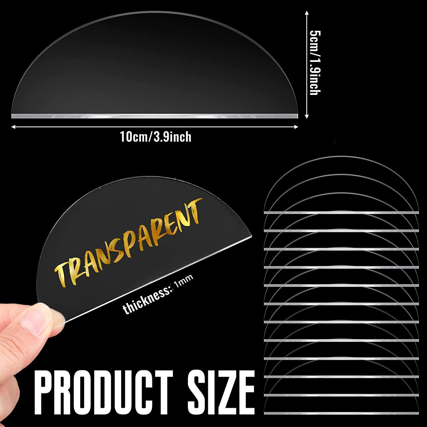 

Semicircle Acrylic Place Card,DIY Blank Half Circle Acrylic Sign Wedding Table Decor,Birthday,Centerpiece,Decoration,Party,Event 30pcs