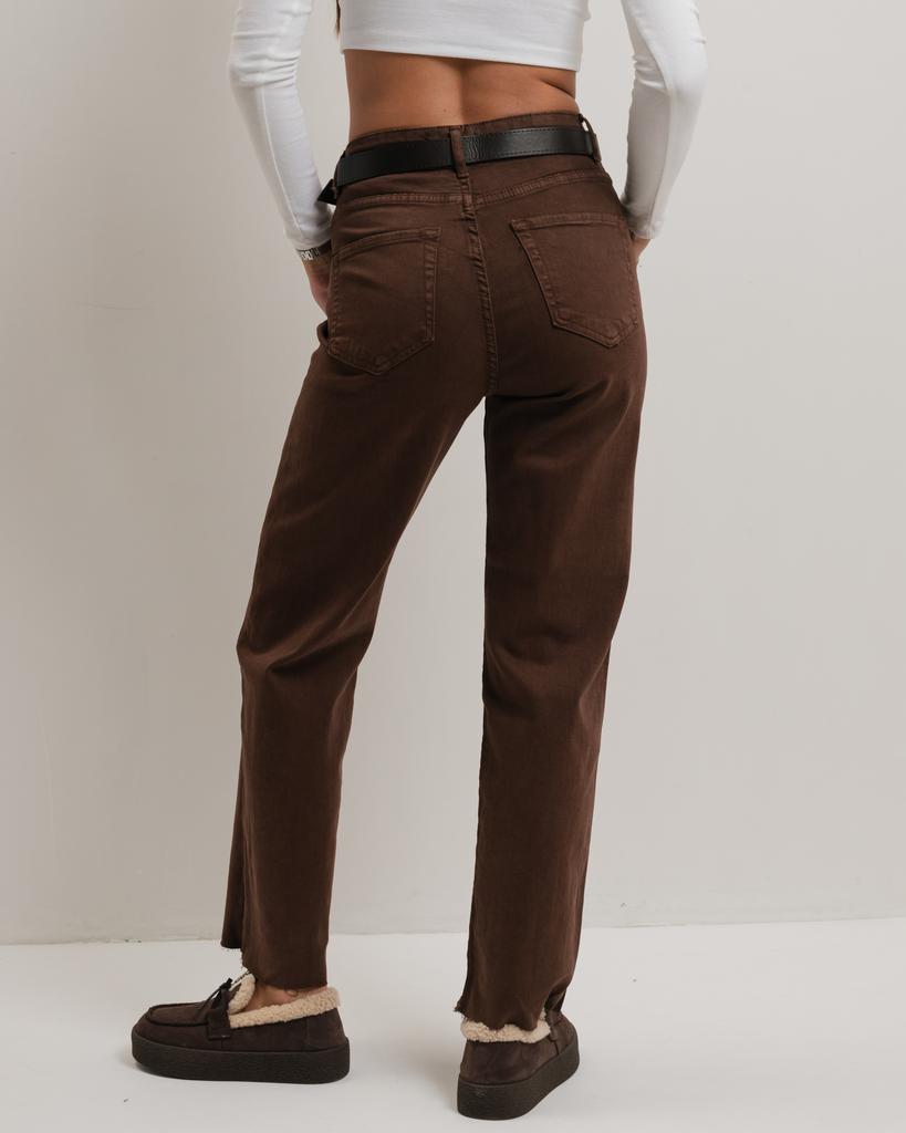 Straight Jeans with Belt Rimas 102105 38 Brown