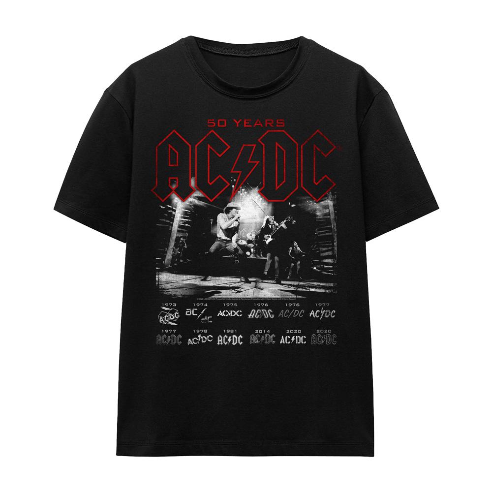 AC/DC Unisex Adult Logo Stack T-Shirt