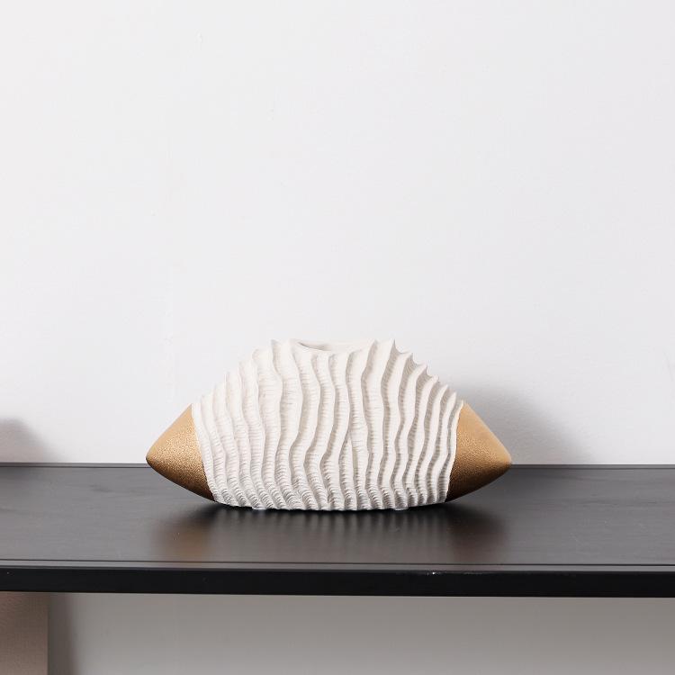 Elegant Croissant-Shaped Tabletop Art Sculpture