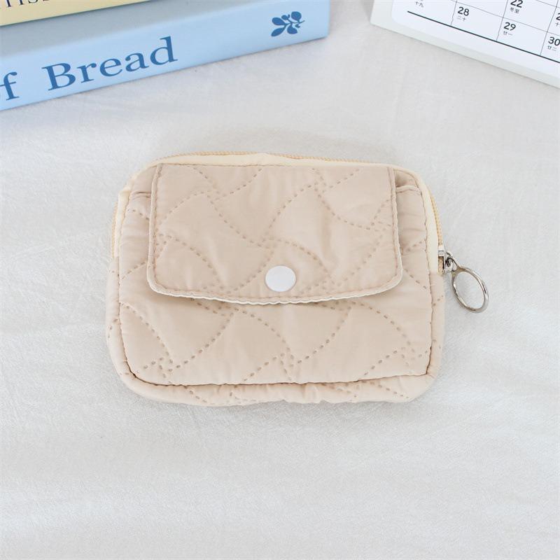 Cute Cartoon Floral Quilting Document Storage Bag Card Wallet Coin Purse ID Card Holder Driver's License Holder Badge Holder