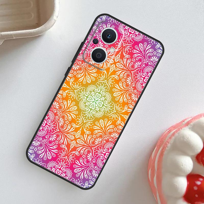 Trippy Tie Dye Floral Mandala Case For OPPO Reno 11 F 10 Pro 4Z 5Z 8T 4 5 6 7 8 Lite OPPO Find X6 Pro X2 X3 X5 Lite Cover