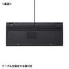 Sanwa Supply Compact keyboard with USB hub SKB-KG3UH3BK Black
