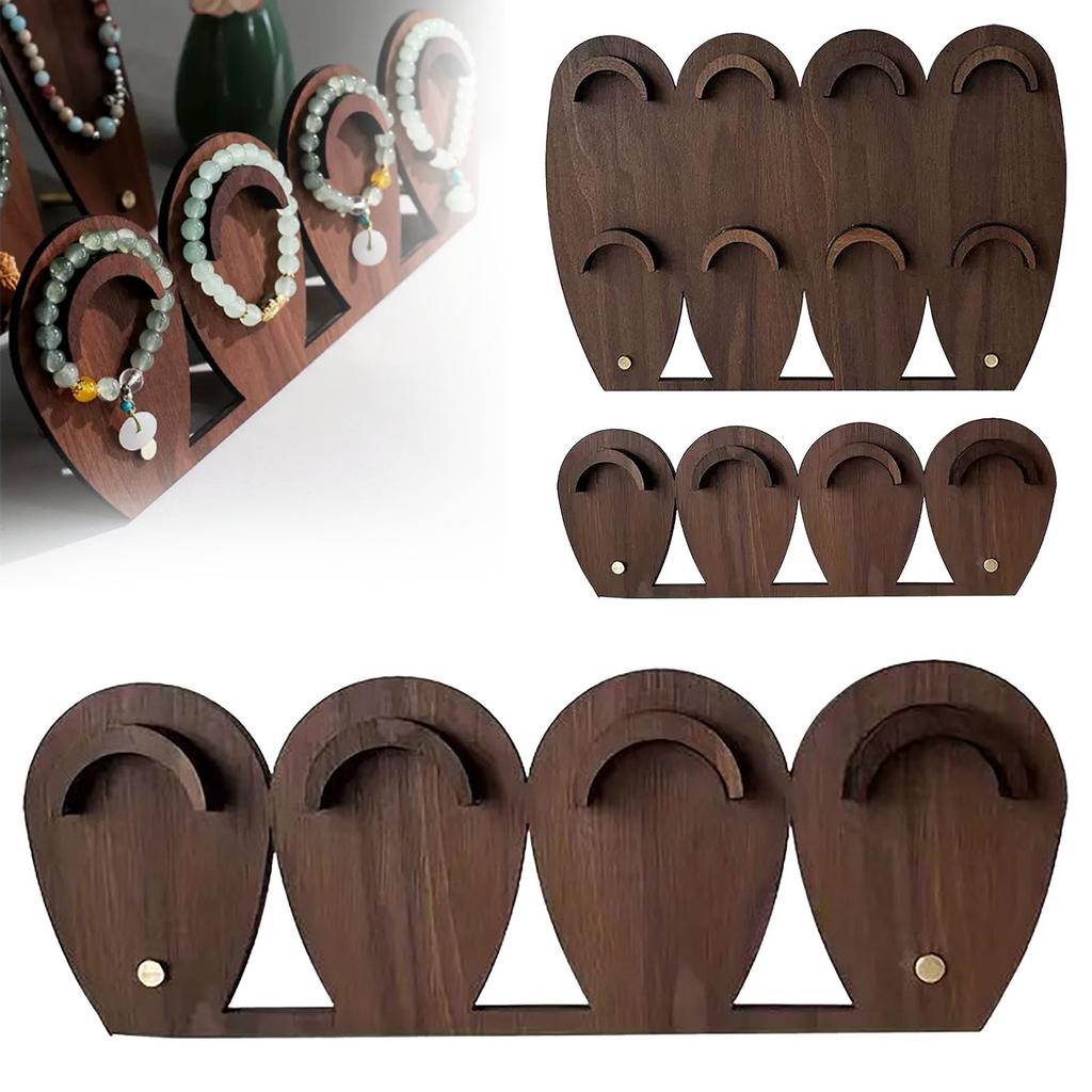 Multi-hole Designed Wooden Bracelet Display Stand, Jewelry Storage and Display Board, Niche Design Chinese-style Ornaments