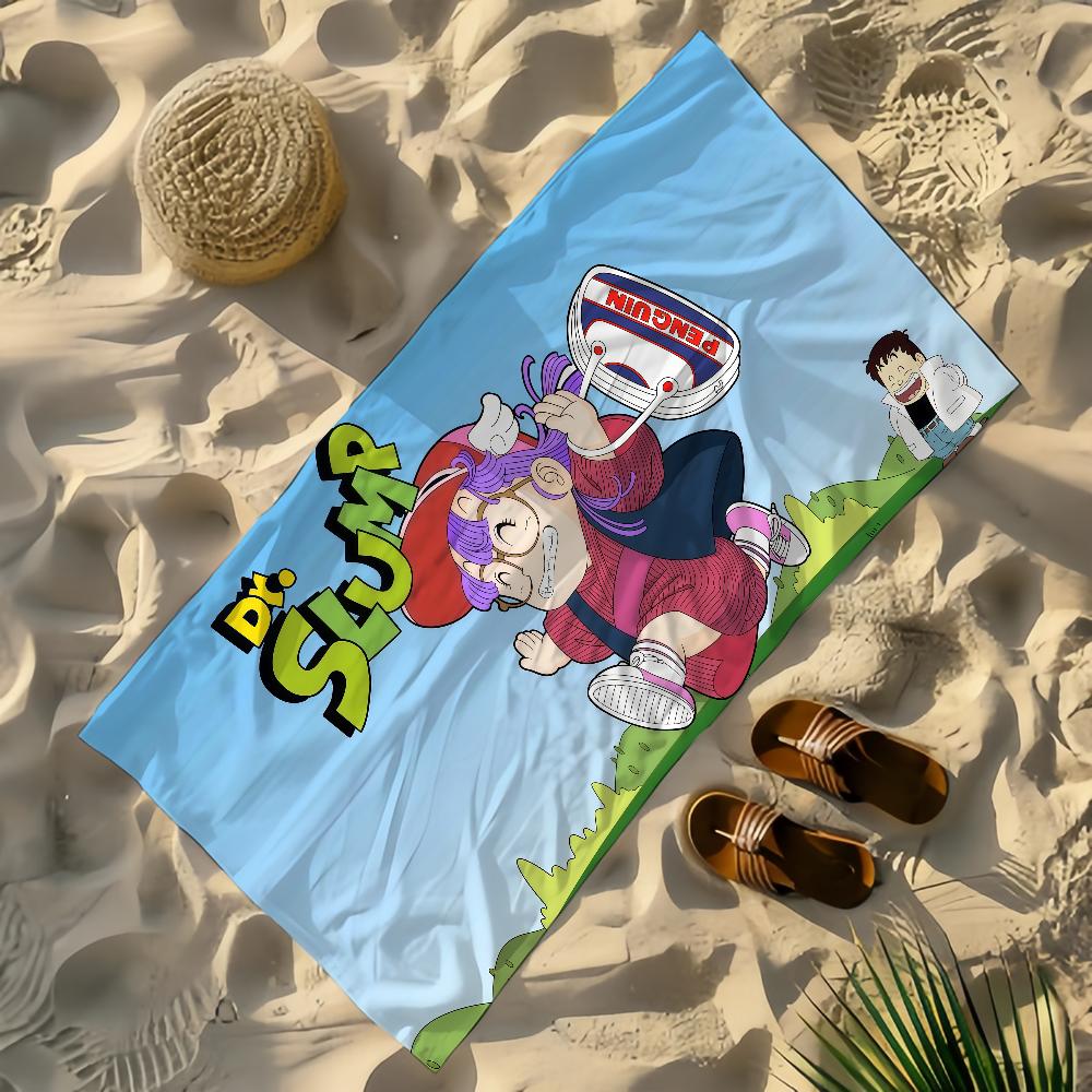 Cartoon Dr Slump Beach Towel Yoga Gym Yoga Gym Lightweight Portable For Swimming Shower Travel Sports Accessories Sandproof