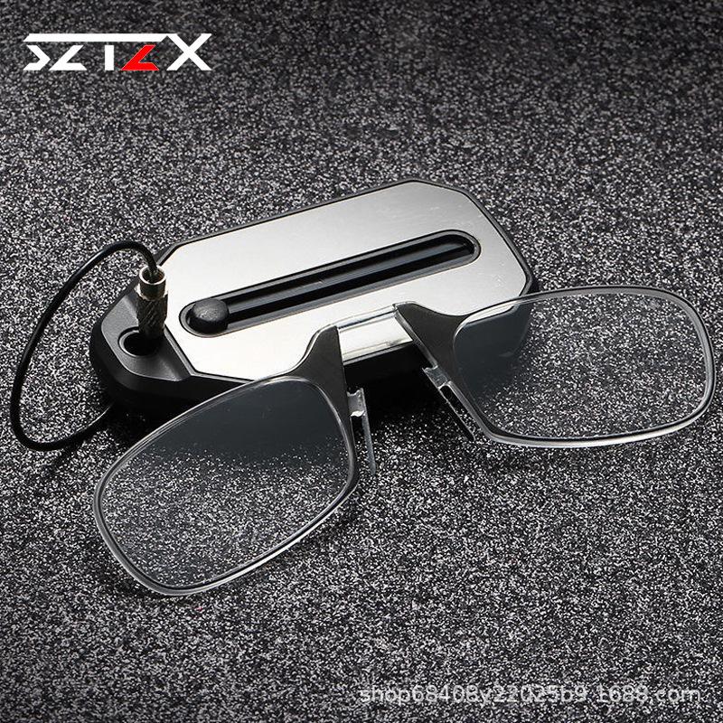Portable Mini Keychain Reading Glasses with Clip Lens for Elderly - Model LH001