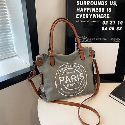 2024 Trendy Women's Letter Tote Handbags: Large Capacity, Casual Commuting, One-Shoulder & Crossbody