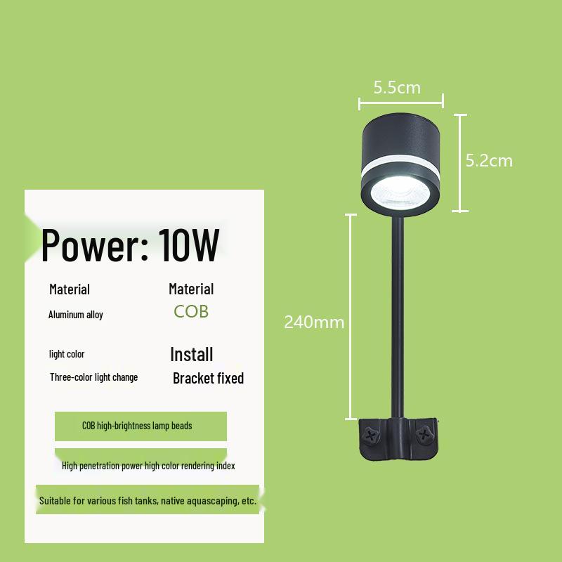 LED Fish Tank Light: Color Enhancing, Full Spectrum, Night Light with Tri-Color Dimming, Anti-Algae 5V Three-Color Dimmable