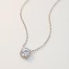 S Sterling Silver Moissanite Carat Necklace Women's Light Luxury Four-pronged Pt95 Moissanite Pendant