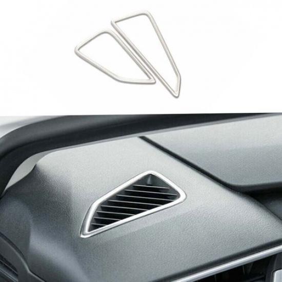 Trim Silver Steel Console L&R AC Air Outlet Vent For Toyota Corolla - 2X