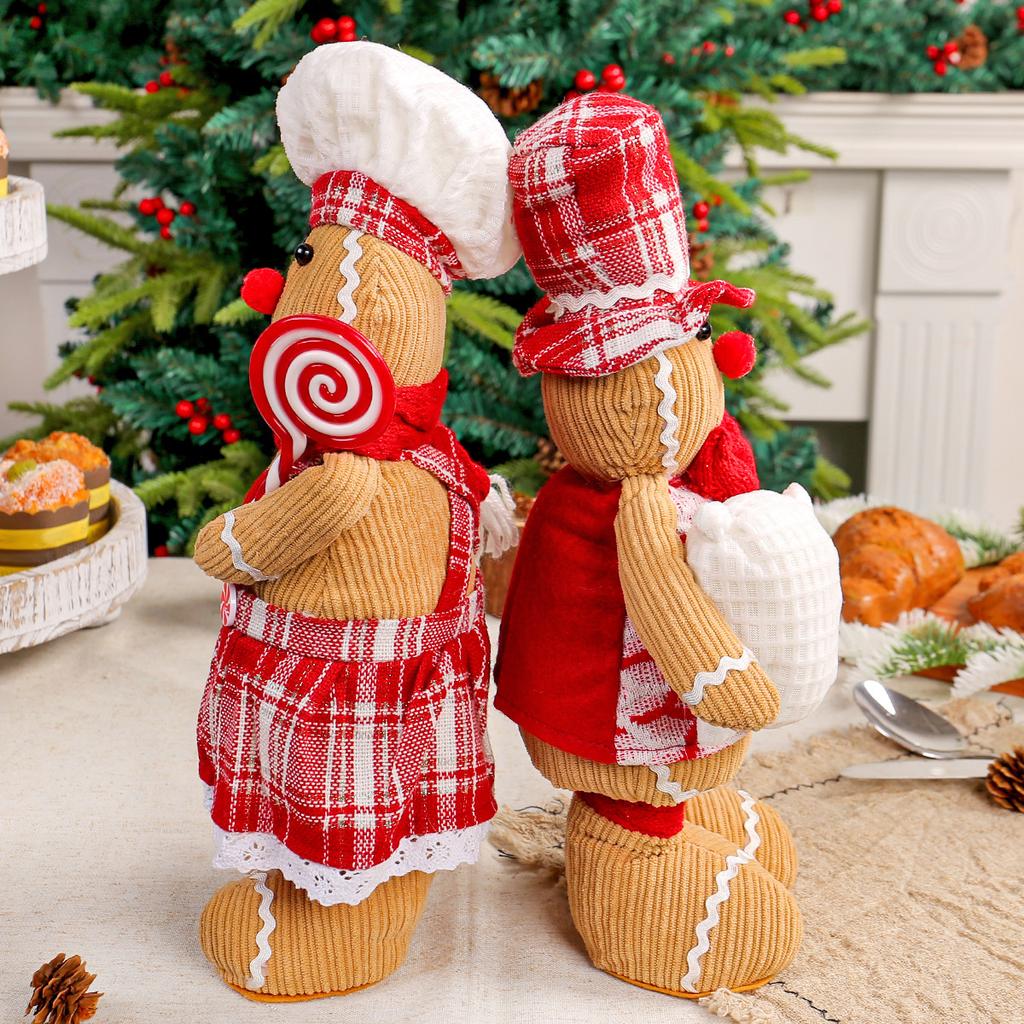 Christmas Telescopic Gingerbread Man Doll Ornament