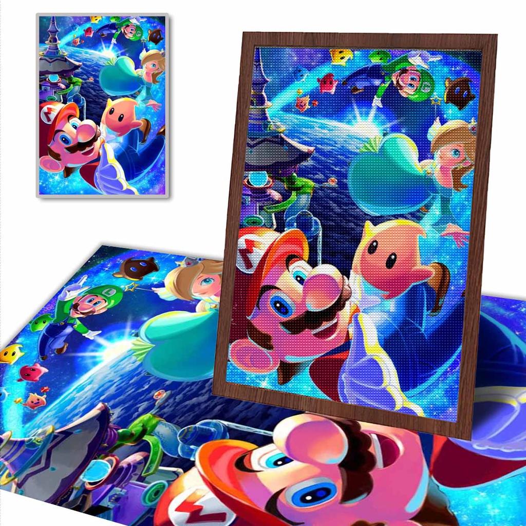 5D DIY Diamond Art Painting Kits for Adults, Cute Anime Characters Full Round Crystal Diamond Kits for Beginner for Home Wall Decorate