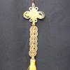 Feng Shui Six Emperors Coin Chinese Knot Tassel Yellow Wall Hanging Ornament for Money, Wealth, and Fortune