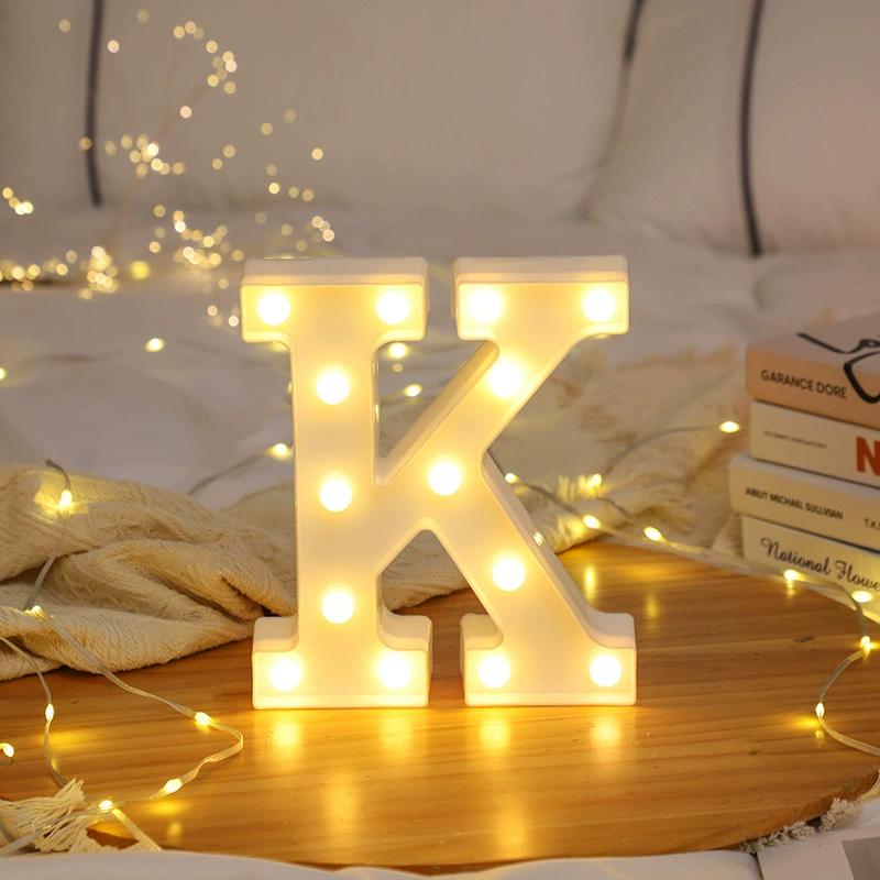 Decorative Letter Light K, Lamp for Home Decor, 21.8 Height 3.8 Width