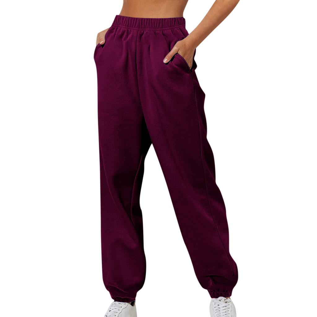 Damenmode Sport Farbe Tasche Lässig Jogginghose Hose