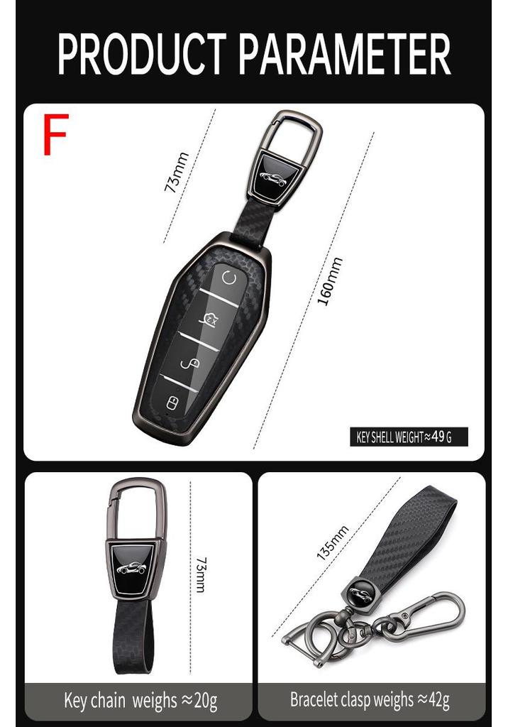 Compatible Key Case for BYD Models: Song, Han, Tang, Qin, Dolphin, Yuan DMi Max, Seagull, and Destroyer 05