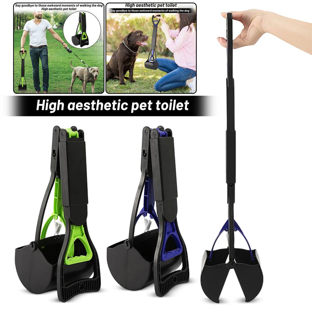 Foldable Pet Poop Catcher With Long Handle, 70cm, For Dogs, Poop , Pet Cleaning Supplies, Dog Poop.