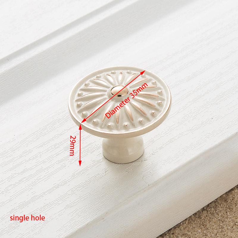 

KAK Zinc Aolly Ivory White Cabinet Handles Kitchen Cupboard Door Pulls Drawer Knobs European Fashion Furniture Handle Hardware