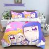 Pop & Pipi  Pattern Bedding Quilt Set  Home Decoration  Gift (1 * duvet cover + 2 * pillowcase  without core)