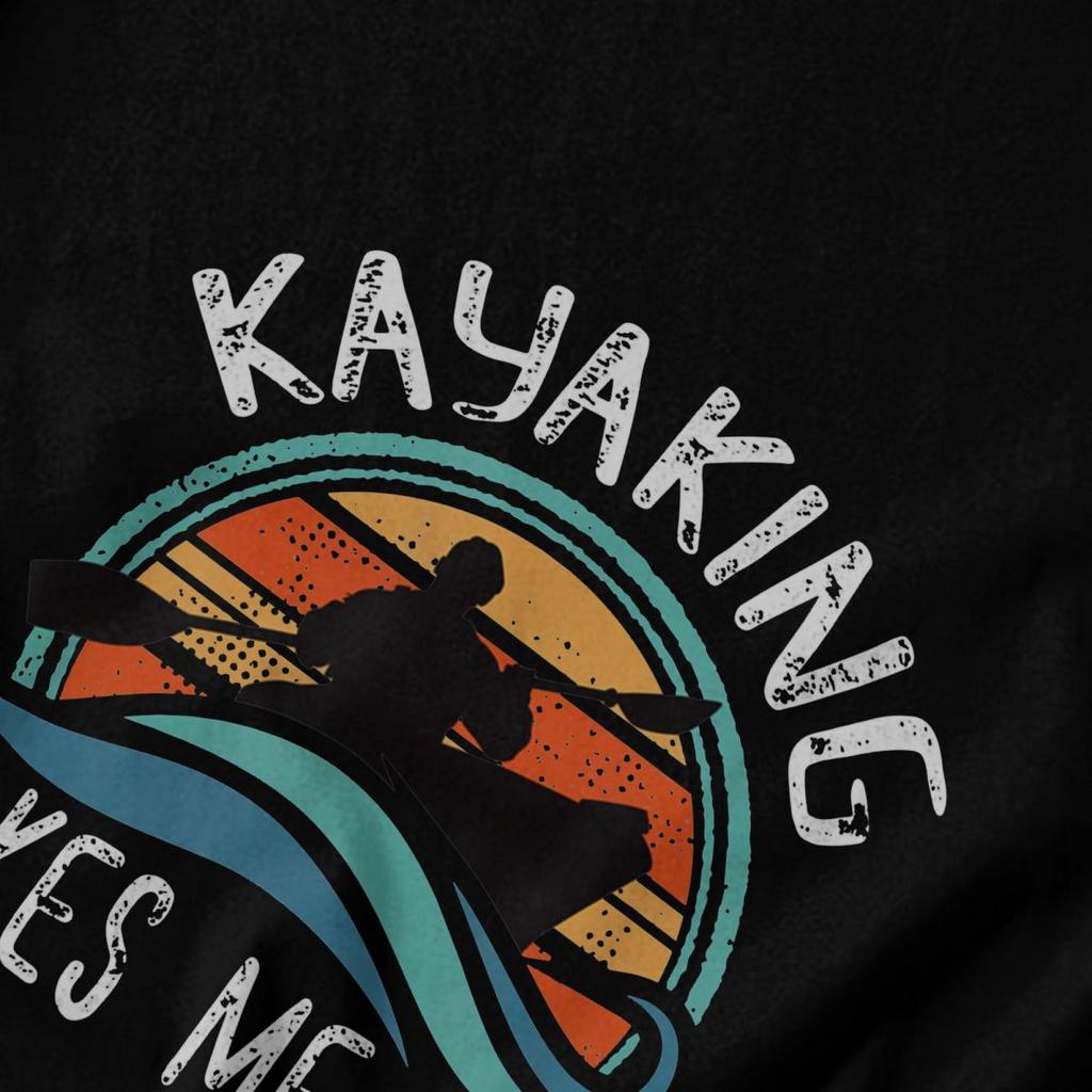Men T Shirt Kayaking Gets Me Wet Vintage Retro Cotton Y2K Graphic Quality Unisex Clothing T Shirts