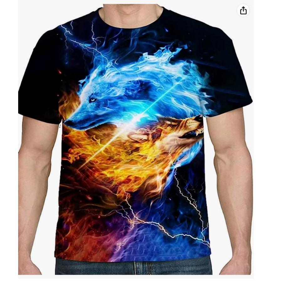 

Футболка с 3D-принтом, короткий рукав, мужская спортивная одежда, летние футболки с круглым вырезом, большие размеры, мужские простые футболки с изображением животных 6XL