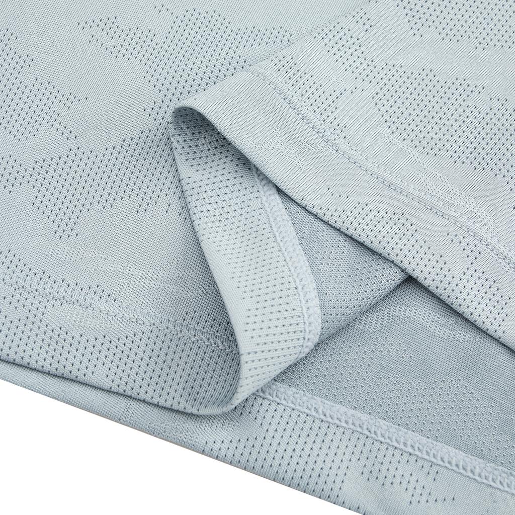 Anta Running Series Short Sleeve Knitted Shirt Summer T-Shirt Men tops Medium-Gray Heather-Gray 952625109-2