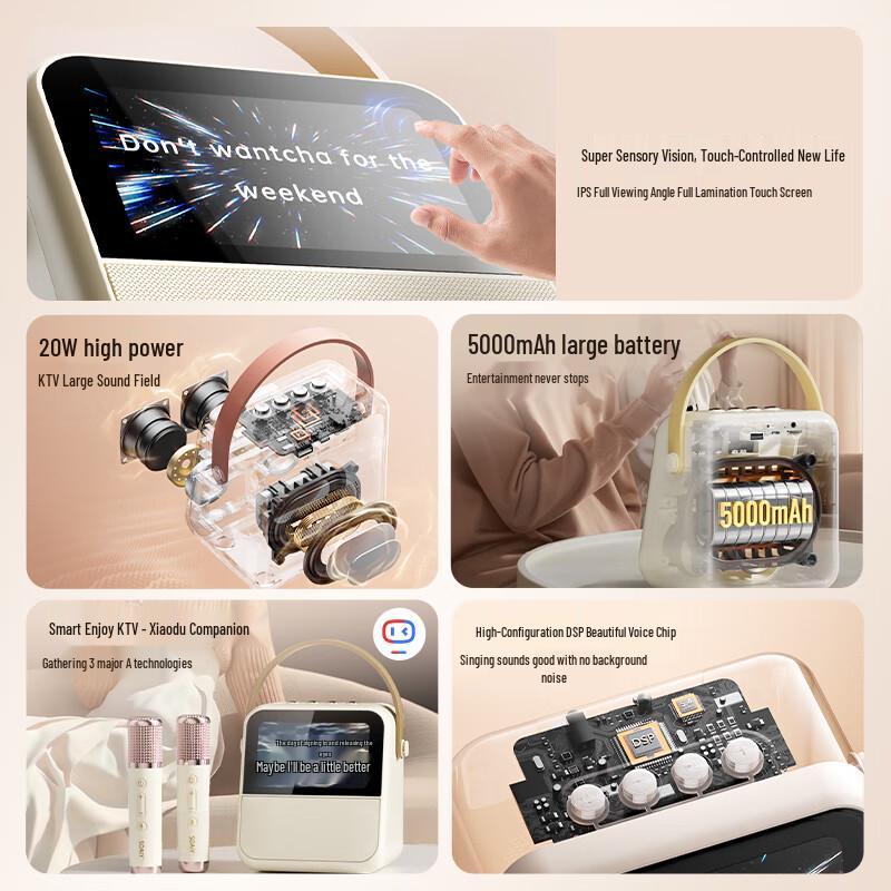 Soaiy GC200Pro Bluetooth Karaoke Speaker & Microphone CN Plug (adapter Included)