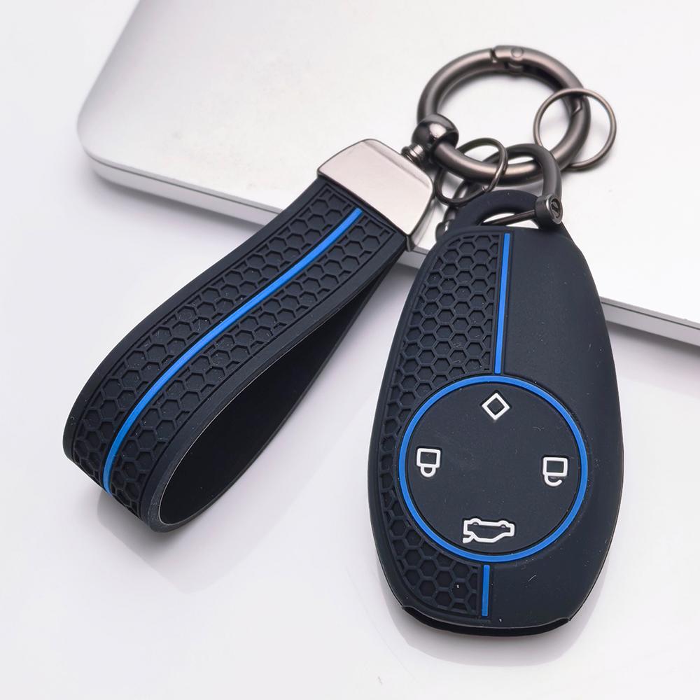 Key Fob Cover for Leapmotor T03 S01 C11 C01 with Keychain Anti-Scratch Shockproof Protective Shell Holder with Honeycomb Texture Shockproof Structure