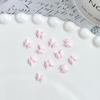 ins Pink and White Mini Bowknot Nail Art Accessories Resin Girly Wearable Nails DIY Decoration Materials