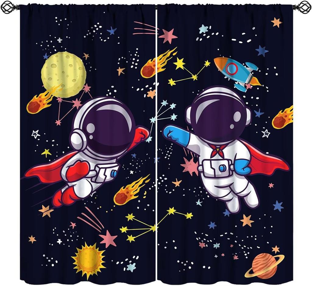 Room Darkening American Football Curtains Men Teens Cool Ball Sporty Theme Art Printed Window Drapes Kids Boys Bedroom Living Curtain Polyester