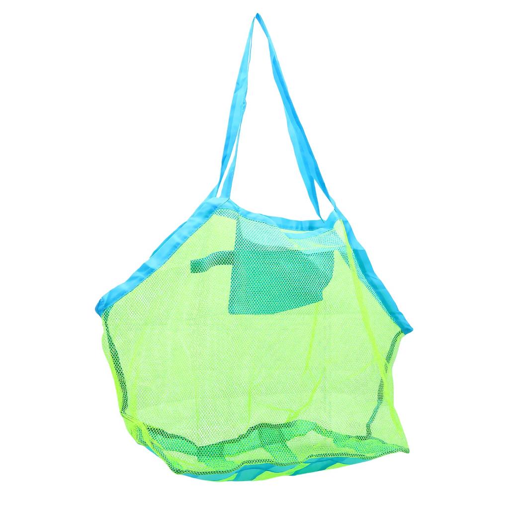 Large Mesh Beach Bag Sand Proof Quick Dry Storage Bag for Pool Toys Camping Boating Supplies Green