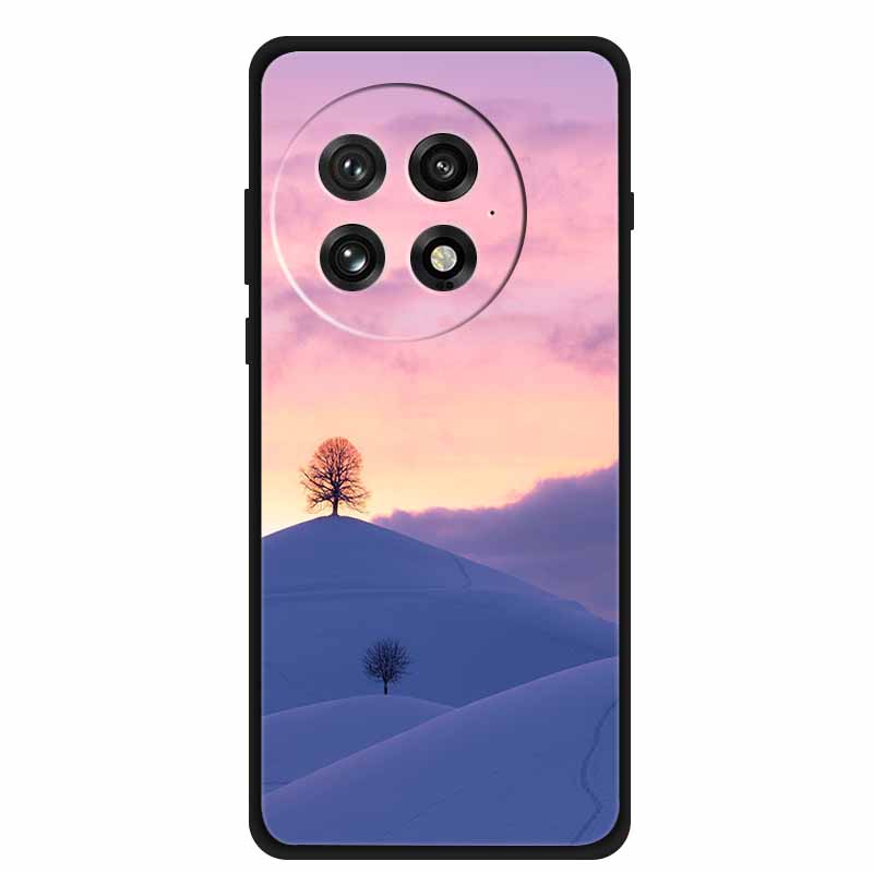 Funda For OnePlus13 5G Case OnePlus 13R Black Silicone Soft Flower Fashion TPU Back Cover For OnePlus13 13R Case Protective Capa