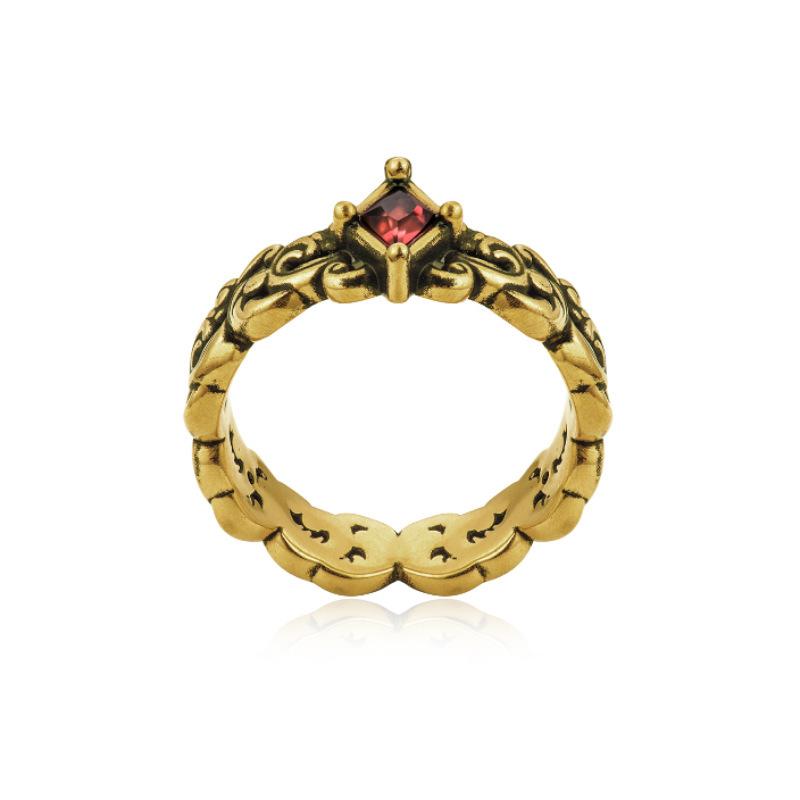 Black Gold Contemporary Vintage Ring For Women Adjustable Size With Style Geometric