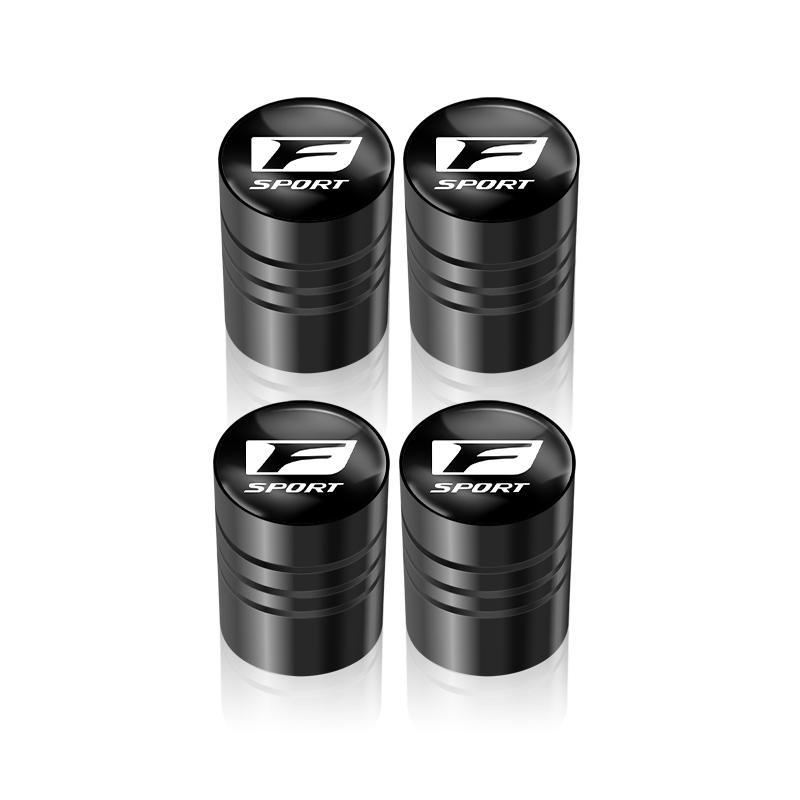 4Pcs Car Styling Metal Wheel Tire Valve Caps Dust Accessories For Lexus F SPORT Plug-in Hybrid ES UX 300e GX LBX NX RX 350h 450h