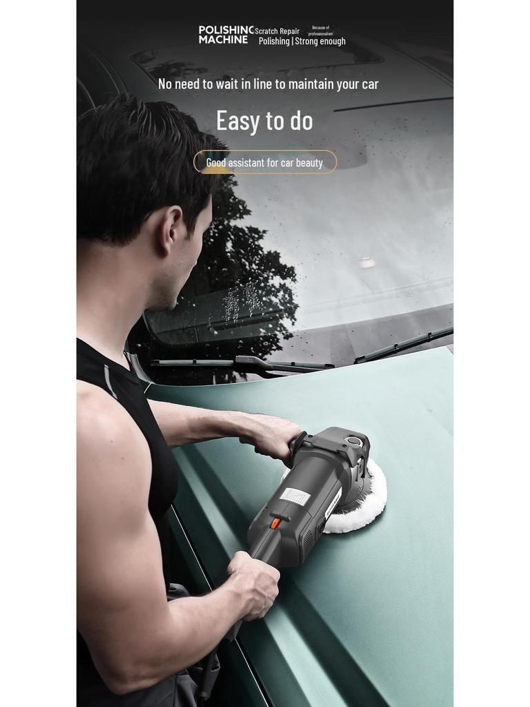 7-Inch 8-Speed Car Polisher 220V: Car Waxing, Glazing, Sealing & Tile Repair Machine