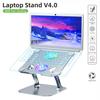 Aluminum Alloy Laptop Cooling Stand with 360° Rotation & Three-Level Adjustability