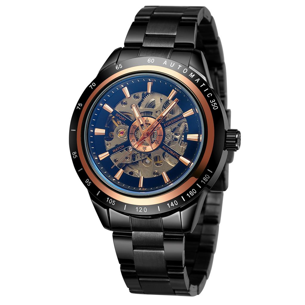 Forsining Chinese Relogio Forsining Montrepourhomme Stainless Steel Bracelet Mechanical Skeleton Automatic Watch Wristwatch Man