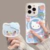 Kitty cat apple 17promax magnetic mobile phone case iPhone17pro with bracket 17 transparent case